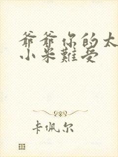 爷爷你的太大了小米难受封面