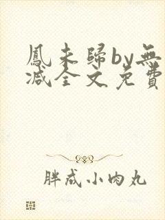 凤未归by无删减全文免费阅读封面