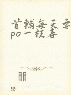 首辅每天要不够po一枝春封面