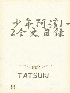 少年阿滨1一72全文目录封面