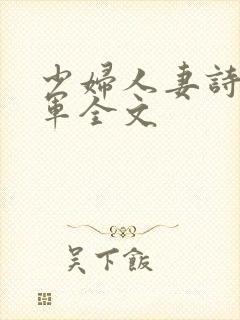 少妇人妻诗雨小军全文