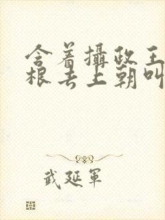 含着摄政王的紫根去上朝叫什么封面