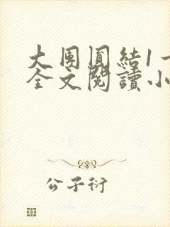 大团圆结1一6全文阅读小说于兜兜