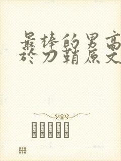 最棒的男高中生于刀鞘原文阅读