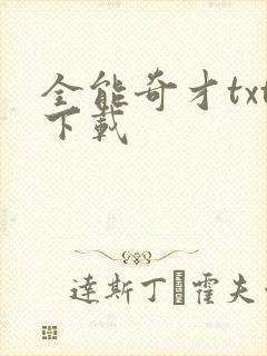 全能奇才txt下载
