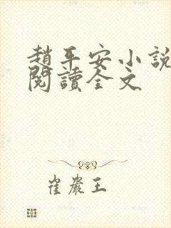 赵平安小说免费阅读全文