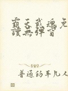 霸天武魂免费阅读无弹窗