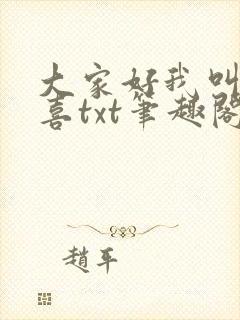 大家好我叫林小喜txt笔趣阁