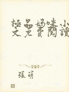 极品妈咪小说全文免费阅读