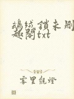 鹅绒锁未删除笔趣阁txt