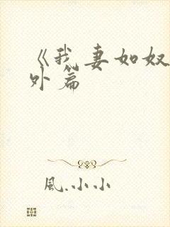 《我妻如奴》番外篇