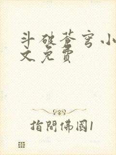 斗破苍穹小说全文免费