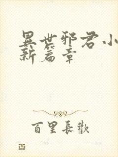 异世邪君小说最新篇章