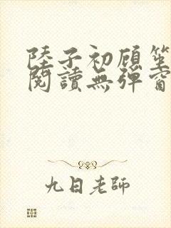 陆子初顾笙免费阅读无弹窗笔趣阁封面