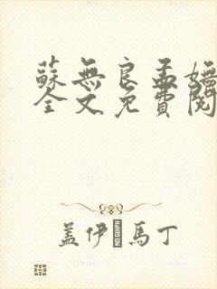 苏无良孟妩小说全文免费阅读笔趣阁最新