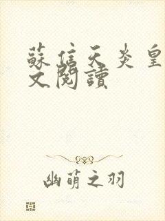 苏信天炎皇主全文阅读封面