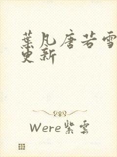 叶凡唐若雪刚刚更新封面