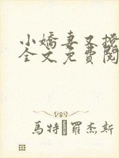 小娇妻又撩又甜全文免费阅读