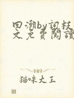 回潮by词枝全文免费阅读笔趣阁封面