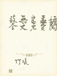 苏无良孟妩小说全文免费阅读笔趣阁最新