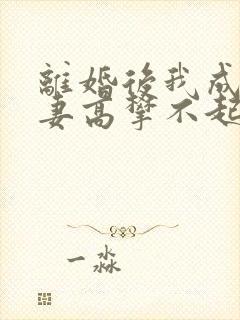 离婚后我成了前妻高攀不起的神