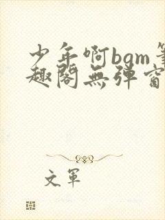 少年啊bgm笔趣阁无弹窗免费封面