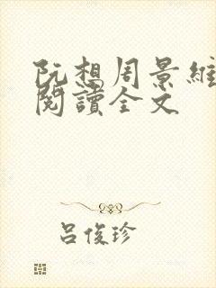 阮想周景维免费阅读全文