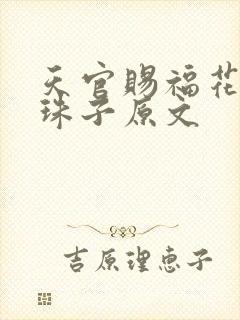 天官赐福花怜塞珠子原文