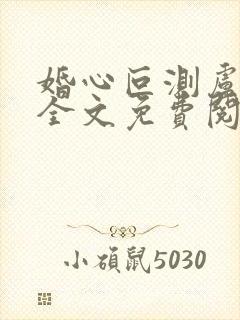 婚心叵测卢丹妮全文免费阅读小说