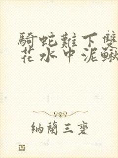 骑蛇难下双金银花水中泥鳅封面