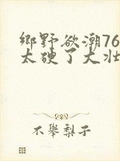 乡野欲潮76章太硬了大壮下载