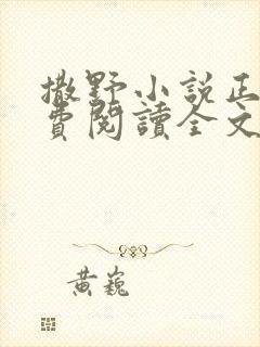 撒野小说正版免费阅读全文无弹窗