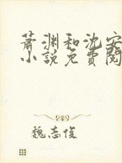 萧渊和沈安安的小说免费阅读