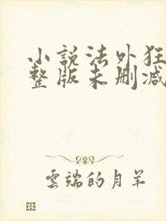 小说法外狂徒完整版未删减小说