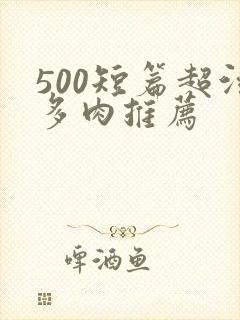 500短篇超污多肉推荐