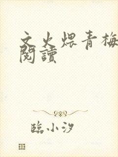 文火煨青梅免费阅读