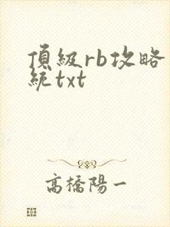 顶级rb攻略系统txt