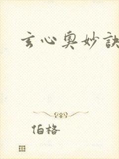 玄心奥妙诀封面