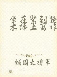 坐在紫到发黑的木棒上写作业