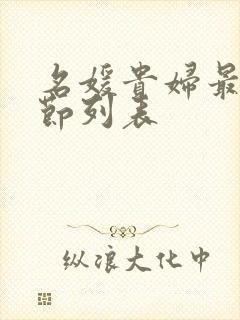 名媛贵妇最新章节列表