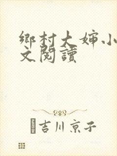 乡村大婶小说全文阅读封面