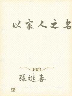 以家人之名小说封面