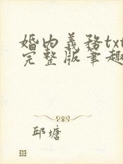 婚内义务txt完整版笔趣阁