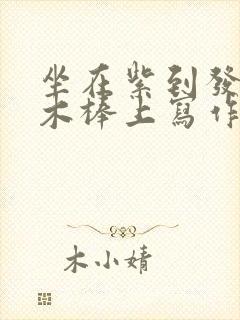 坐在紫到发黑的木棒上写作业