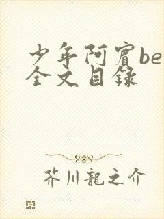 少年阿宾ben全文目录