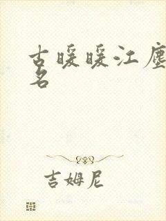 古暖暖江尘御书名封面