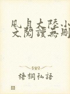 风月大陆小说全文阅读无删减