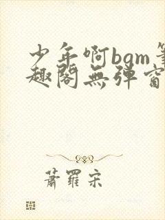 少年啊bgm笔趣阁无弹窗免费