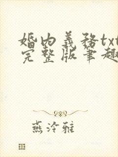 婚内义务txt完整版笔趣阁封面