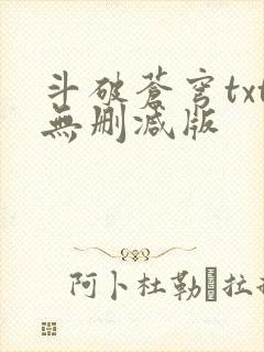 斗破苍穹txt无删减版封面